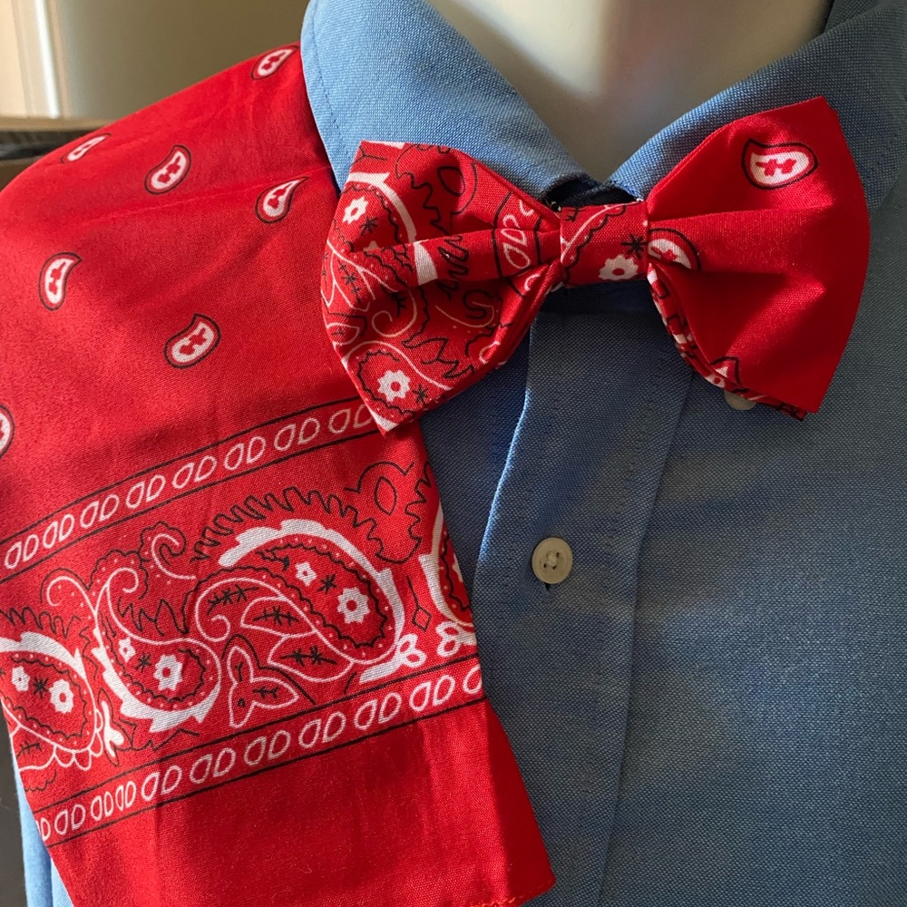 Red bowtie set - Picture 4 of 4